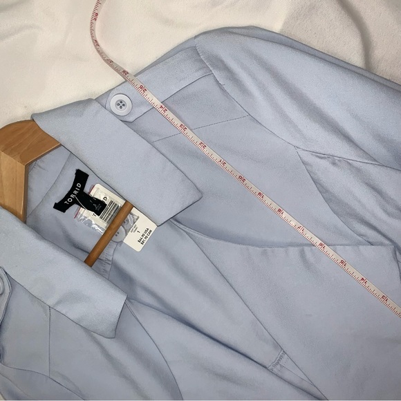 NWT Torrid Twill Drape Front Jacket Blue - Picture 9 of 10